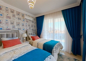 تصميم انيق -شقة 2 غرفة وصالة -قريبة من البحر -في مهموتلار / الانيا 