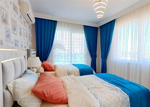 تصميم انيق -شقة 2 غرفة وصالة -قريبة من البحر -في مهموتلار / الانيا 