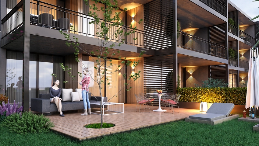 سعر منافس - شقة 2 غرفة وصالة -ضمن مجمع فاخر في بودروم 