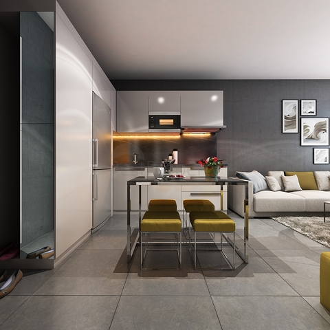 سعر منافس - شقة 2 غرفة وصالة -ضمن مجمع فاخر في بودروم 