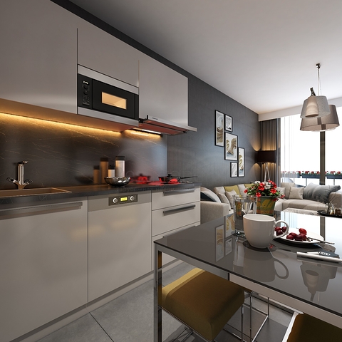 سعر منافس - شقة 2 غرفة وصالة -ضمن مجمع فاخر في بودروم 