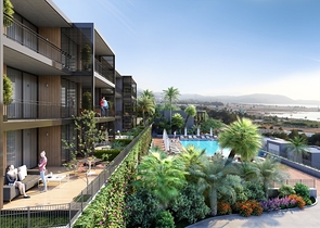 سعر منافس - شقة 2 غرفة وصالة -ضمن مجمع فاخر في بودروم 