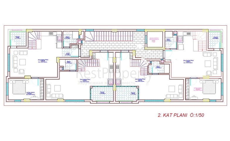 بارتفاع 3 طوابق فقط ! شقق ضمن مجمع حديث -بالتقسيط -في مهموتلار / الانيا 
