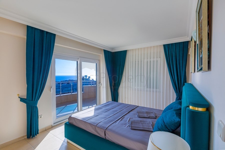 اطلالة بحر -شقة مفروشة - تصميم 1+2 - في مهموتلار / الانيا 