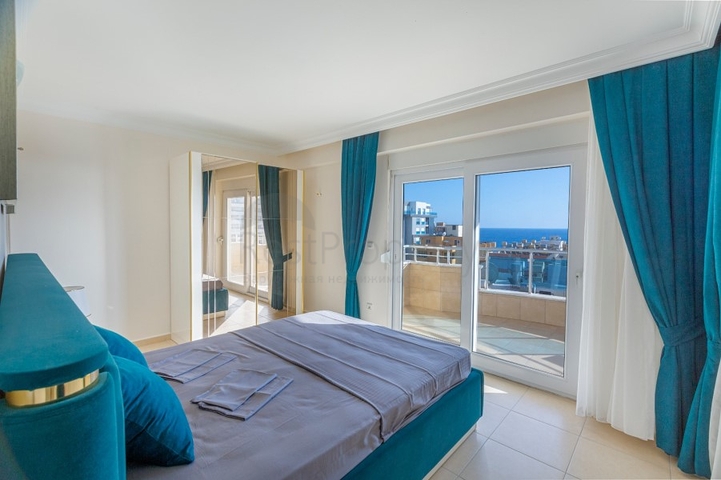 اطلالة بحر -شقة مفروشة - تصميم 1+2 - في مهموتلار / الانيا 