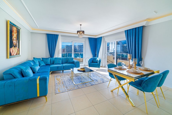 اطلالة بحر -شقة مفروشة - تصميم 1+2 - في مهموتلار / الانيا 