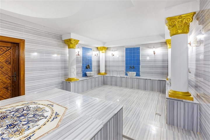 اطلالة بحر - شقة ضمن مجمع فاخر - تصميم 1+1 - في مهموتلار /الانيا 