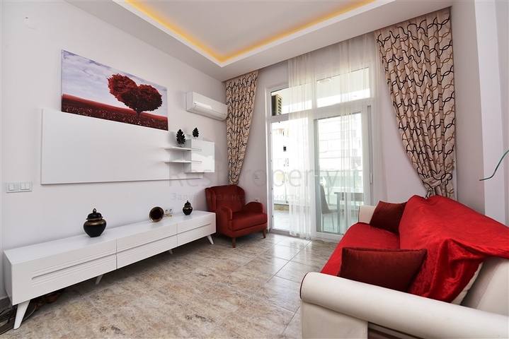 موقع مركزي -شقة غرفة وصالة  -مؤثثة -في مهموتلار / الانيا 