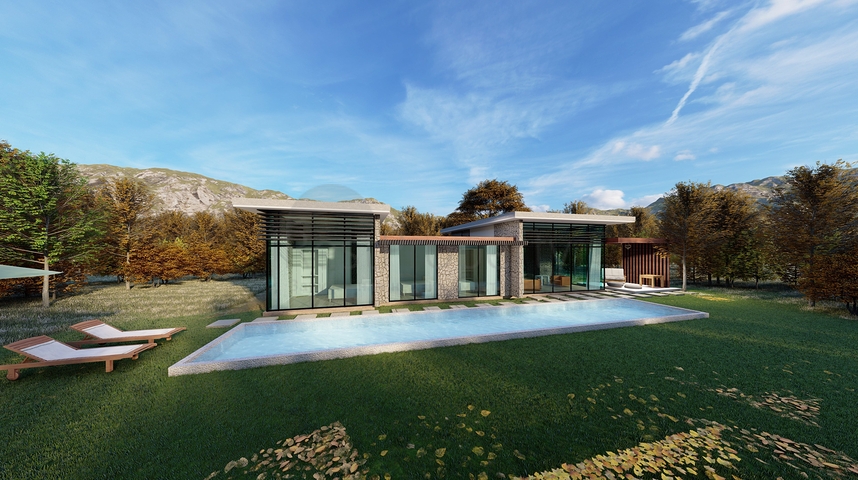 فيلا بتصميم انيق - 4 غرف وصالة -في بودروم 