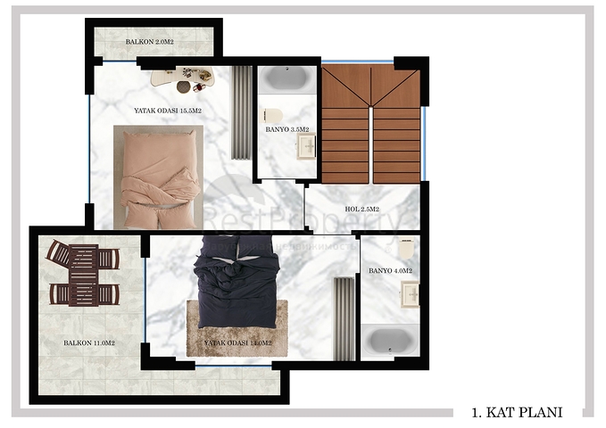 فلل مستقلة قريبة من البحر - مسبح خاص -في كوناكليه / الانيا 