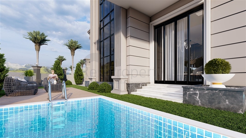 فلل مستقلة قريبة من البحر - مسبح خاص -في كوناكليه / الانيا 