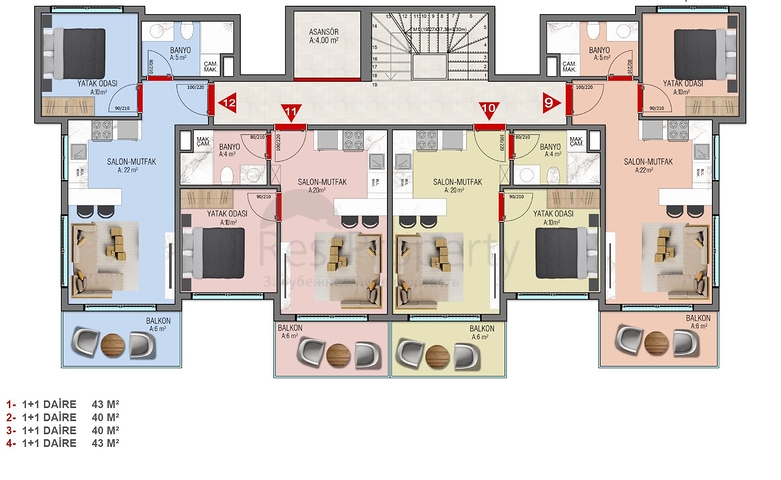 ارخص الاسعار في سوق العقارات - شقق بالاقساط ضمن مجمع في افسلار / الانيا 