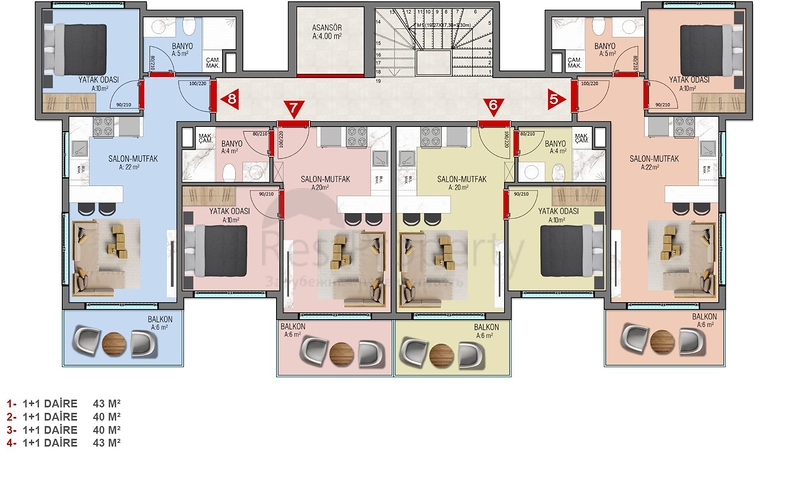 ارخص الاسعار في سوق العقارات - شقق بالاقساط ضمن مجمع في افسلار / الانيا 