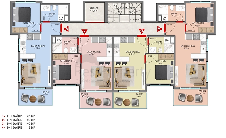 ارخص الاسعار في سوق العقارات - شقق بالاقساط ضمن مجمع في افسلار / الانيا 