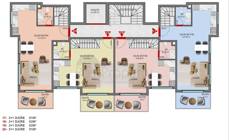 ارخص الاسعار في سوق العقارات - شقق بالاقساط ضمن مجمع في افسلار / الانيا 