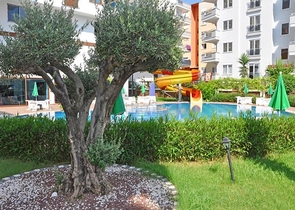 شقة غرفة وصالة - مفروشة - ضمن مجمع انيق - مهموتلار / الانيا 