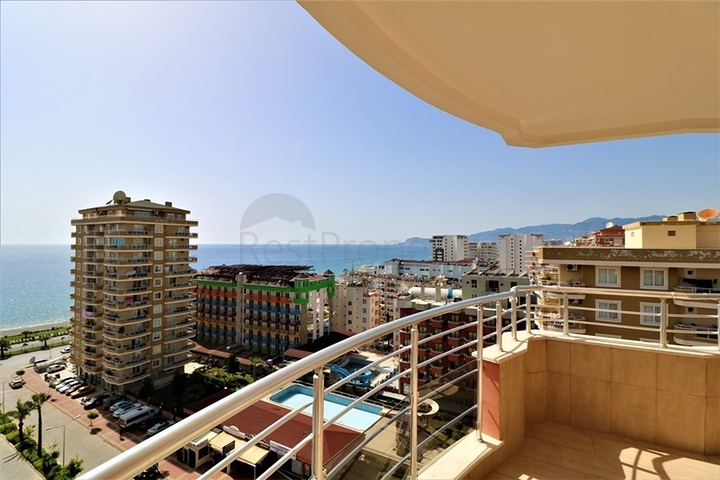 اطلالة بحر -طابق مرتفع - شقة 2 غرفة وصالة -في مهموتلار / الانيا 