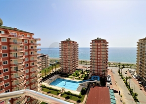 اطلالة بحر -طابق مرتفع - شقة 2 غرفة وصالة -في مهموتلار / الانيا 