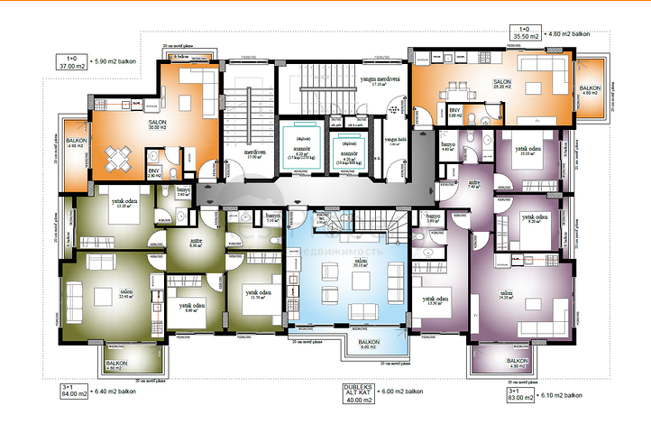 استثمر الان ! شقق قيد الانشاء في موقع مميز - مهموتلار / الانيا 