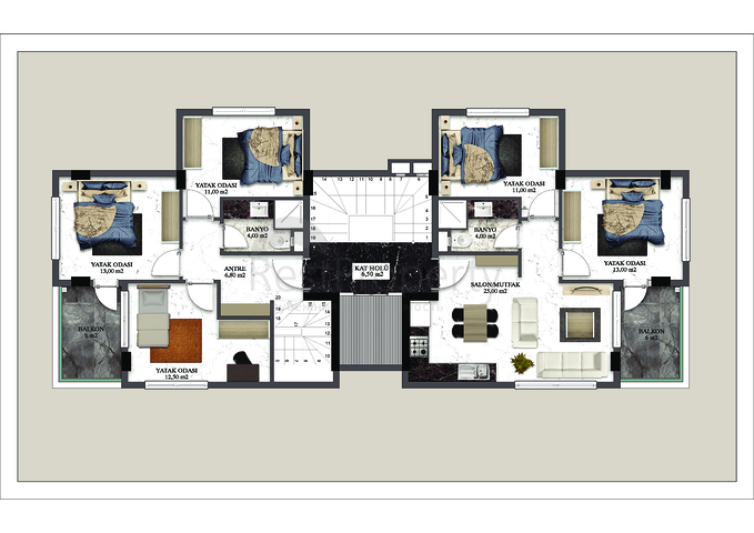 شقق وبنتهاوس للبيع بالاقساط -ضمن مجمع قيد الانشاء -في اوبا / الانيا 