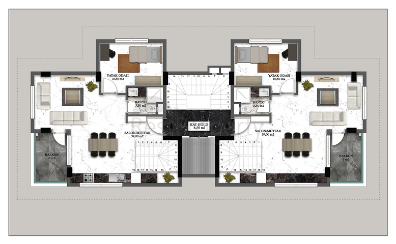 شقق وبنتهاوس للبيع بالاقساط -ضمن مجمع قيد الانشاء -في اوبا / الانيا 