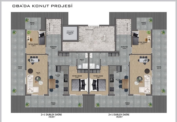 قيد الانشاء - بالاقساط دون فوائد - شقق ضمن مجمع في اوبا / الانيا 