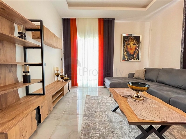 شقة غرفة وصالة  مفروشة بأناقة -ضمن مجمع سكني -في مهموتلار / الانيا 