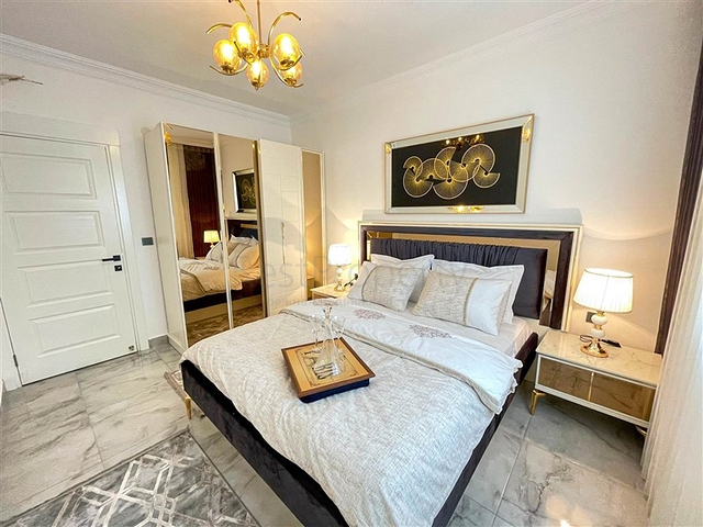 شقة غرفة وصالة  مفروشة بأناقة -ضمن مجمع سكني -في مهموتلار / الانيا 