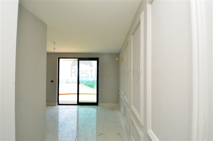 اطلالة بحر - شقة 2 غرفة وصالة - تراس واسع -في مهموتلار / الانيا 