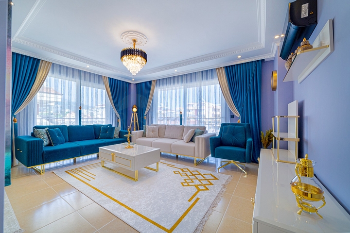 اطلالة بحر - شقة انيقة - تصميم 1+2 - في مهموتلار / الانيا 