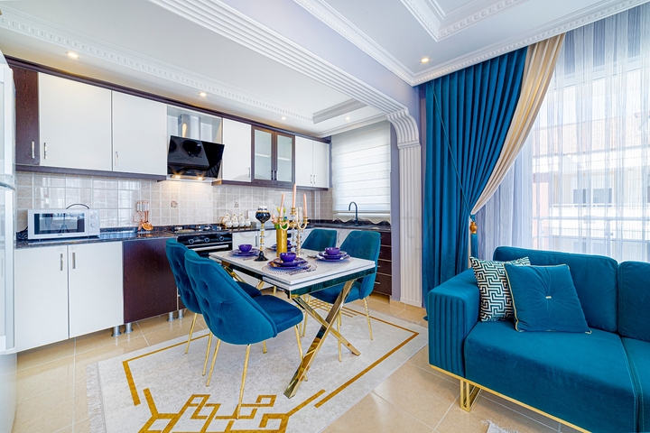 اطلالة بحر - شقة انيقة - تصميم 1+2 - في مهموتلار / الانيا 