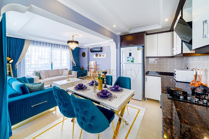 اطلالة بحر - شقة انيقة - تصميم 1+2 - في مهموتلار / الانيا 