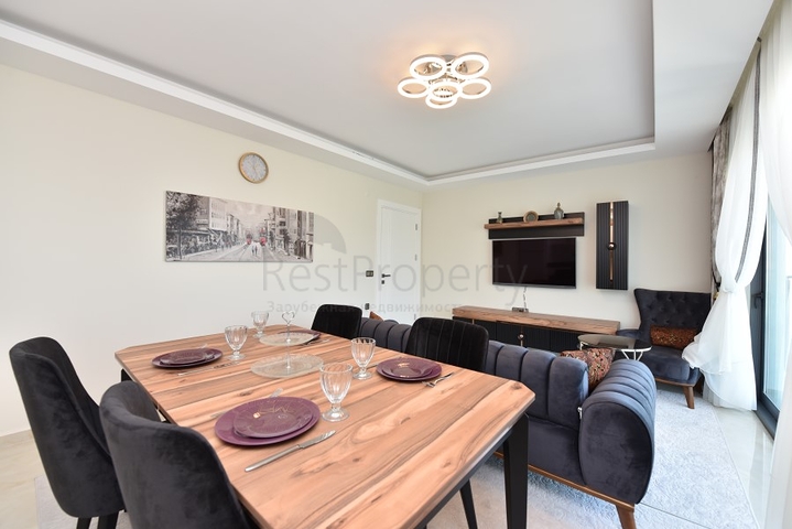 اطلالة بحر مباشرة - شقة 2 غرفة وصالة - مفروشة -في مهموتلار / الانيا 