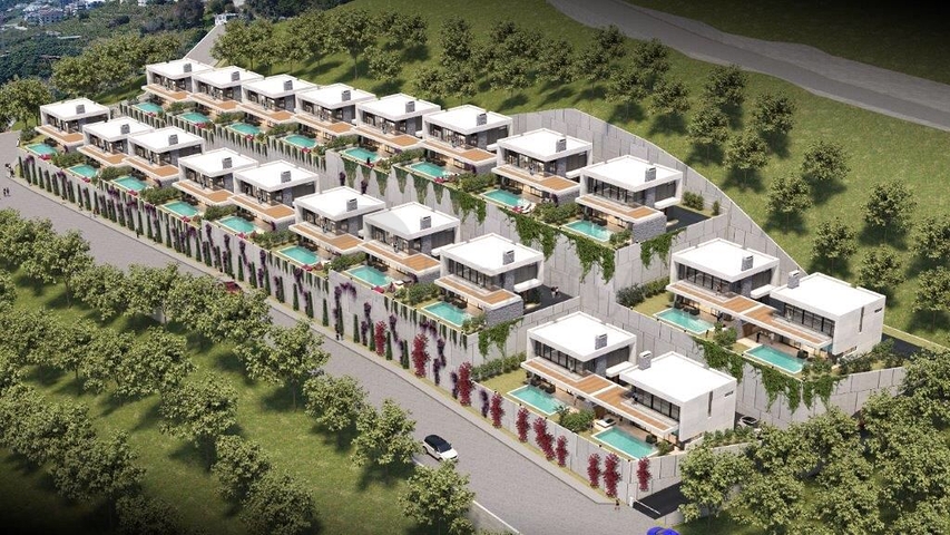 اطلالة بحر - مناسبة للجنسية التركية -فلل حديثة في كارجي جاك / الانيا 