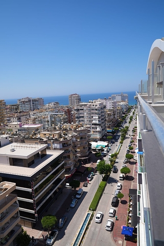 اطلالة بحر - دوبلكس 5 غرف وصالة -اثاث انيق -في مهموتلار / الانيا 