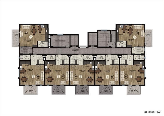 شقق بالاقساط - ضمن مجمع سكني حديث يضم كافة الخدمات -في ديمرتاش / الانيا 