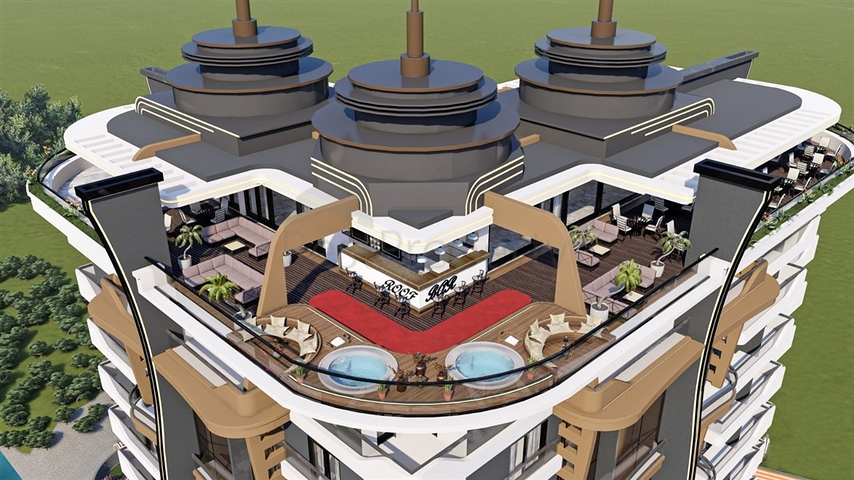 شقق فاخرة -ضمن مجمع قيد الانشاء -في مهموتلار / الانيا 