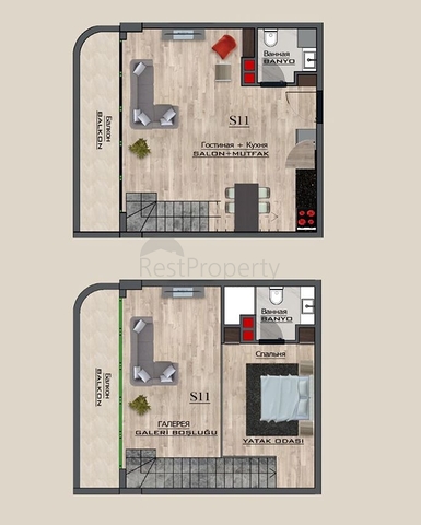 شقق فاخرة -ضمن مجمع قيد الانشاء -في مهموتلار / الانيا 