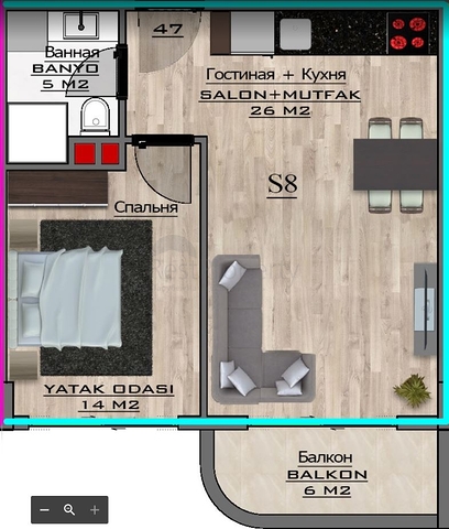 شقق فاخرة -ضمن مجمع قيد الانشاء -في مهموتلار / الانيا 