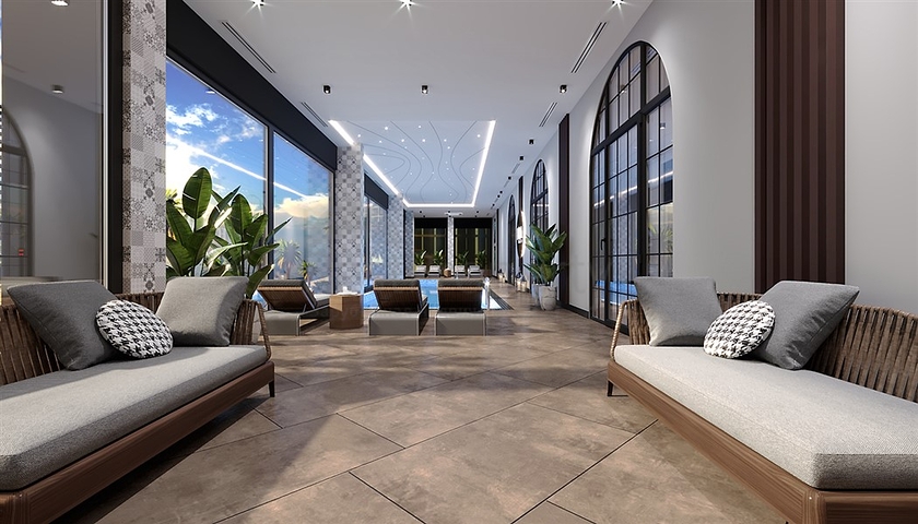 شقق فاخرة -ضمن مجمع قيد الانشاء -في مهموتلار / الانيا 