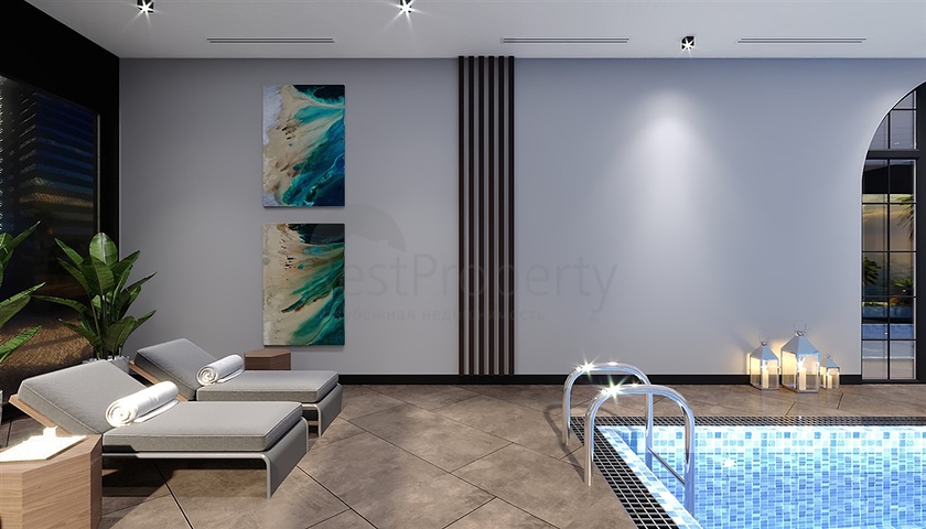 شقق فاخرة -ضمن مجمع قيد الانشاء -في مهموتلار / الانيا 