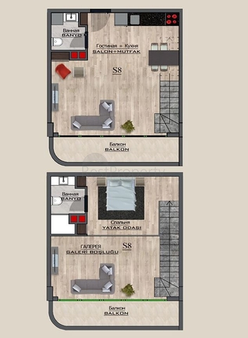 شقق فاخرة -ضمن مجمع قيد الانشاء -في مهموتلار / الانيا 