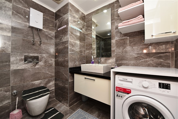 شقة مفروشة -تصميم 1+1 -ضمن مجمع سكني -في مهموتلار / الانيا 