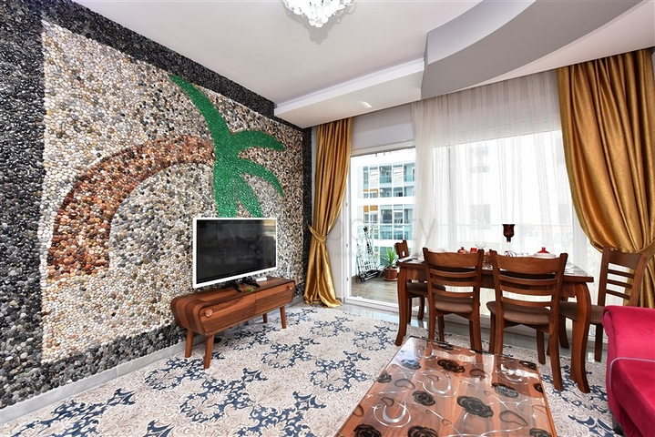 شقة مفروشة -تصميم 1+1 -ضمن مجمع سكني -في مهموتلار / الانيا 