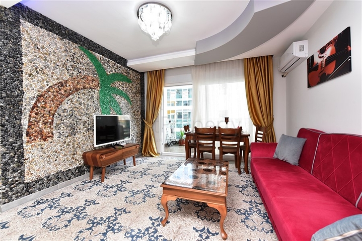 شقة مفروشة -تصميم 1+1 -ضمن مجمع سكني -في مهموتلار / الانيا 