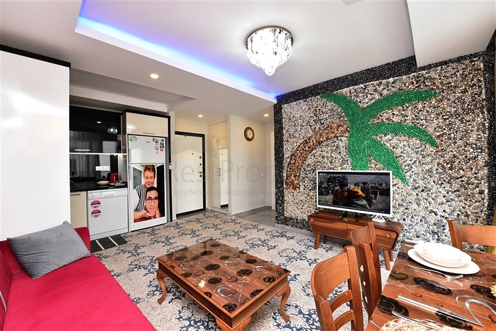 شقة مفروشة -تصميم 1+1 -ضمن مجمع سكني -في مهموتلار / الانيا 