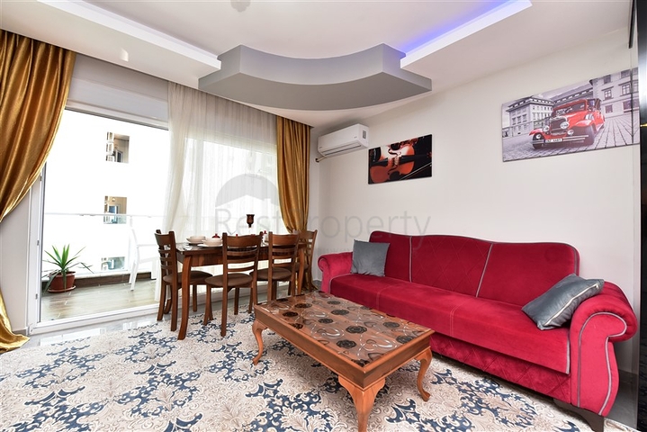 شقة مفروشة -تصميم 1+1 -ضمن مجمع سكني -في مهموتلار / الانيا 