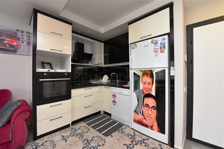 شقة مفروشة -تصميم 1+1 -ضمن مجمع سكني -في مهموتلار / الانيا 