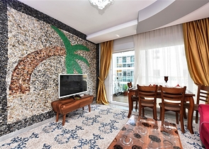 شقة مفروشة -تصميم 1+1 -ضمن مجمع سكني -في مهموتلار / الانيا 