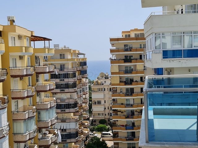 اطلالة بحر -شقة مفروشة تصميم 1+1- في مهموتلار / الانيا 